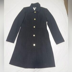 J.Crew Black Wool-blend lady day coat